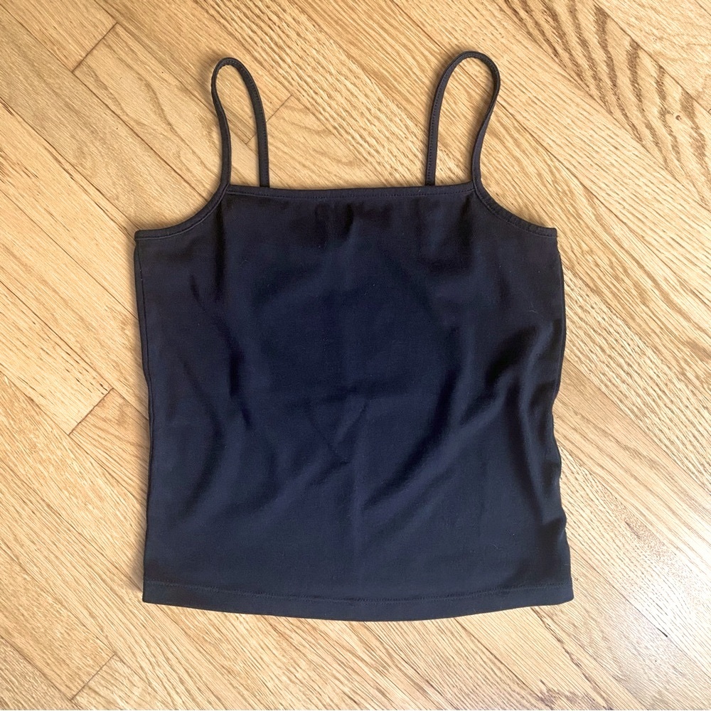 Black Cami Crop Tank Top